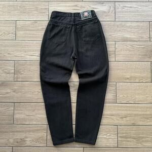 Y2K Versace Black Denim Straight Baggy Jeans